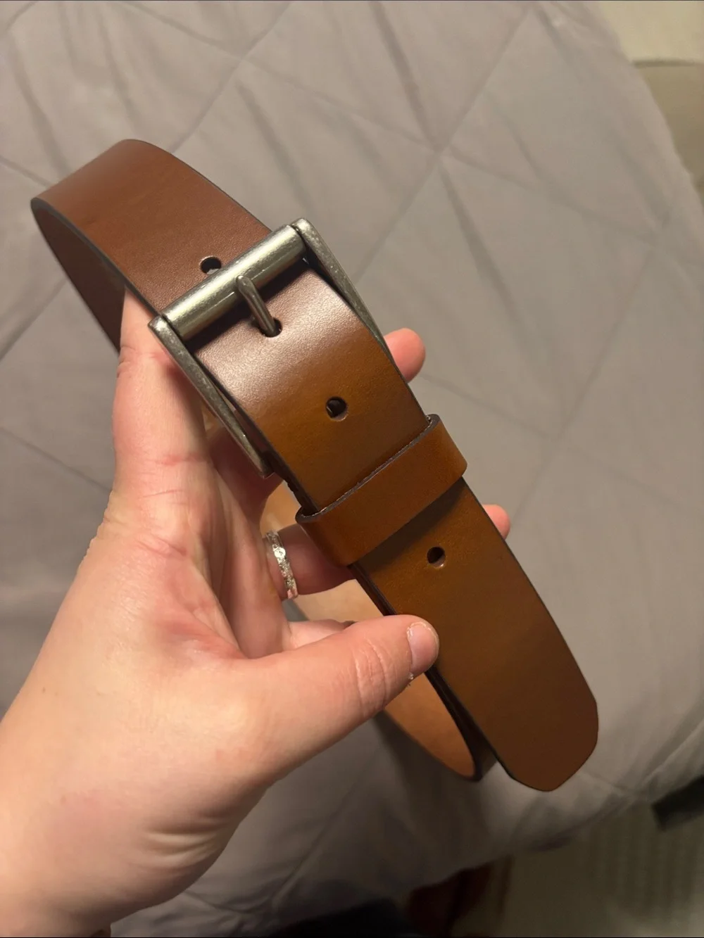 Fossil NWOT Classic Tan Leather Belt - Stylish Everyday Accessory Size 34